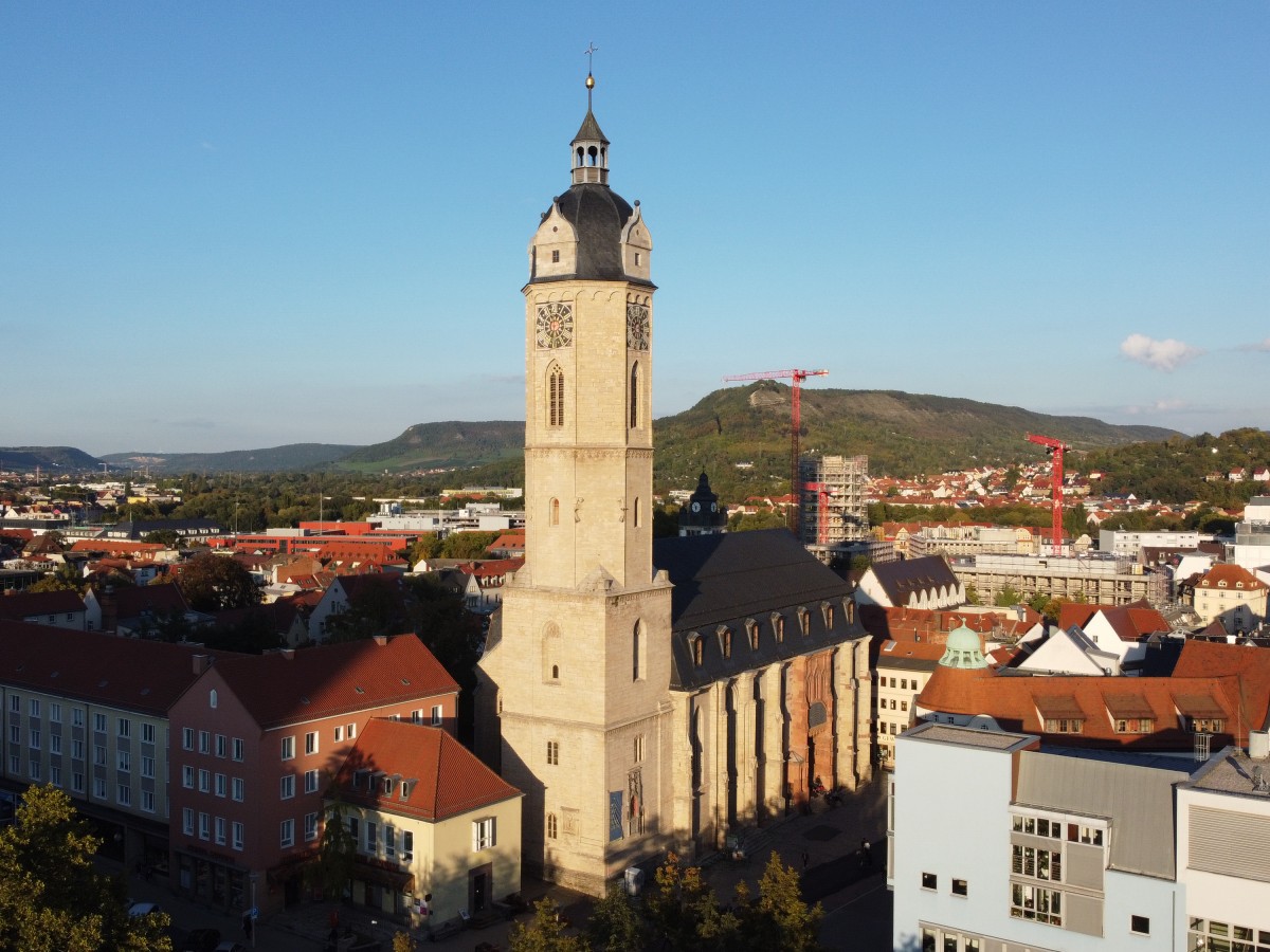 Luftaufnahme Stadtkirche St. Michael Jena